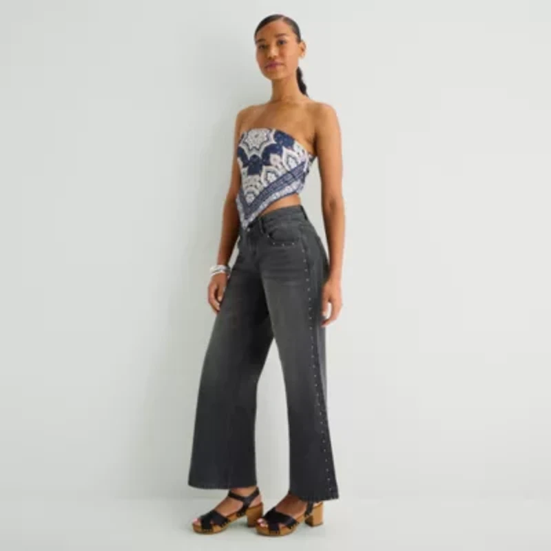 Forever 21 Womens Juniors Wide Leg Jean