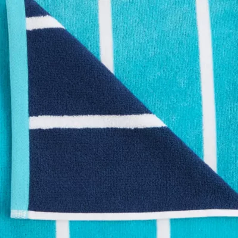 Outdoor Oasis Cabana Stripe Reversible Beach Towel