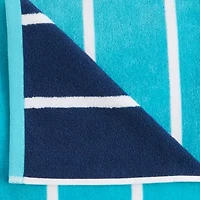 Outdoor Oasis Cabana Stripe Reversible Beach Towel