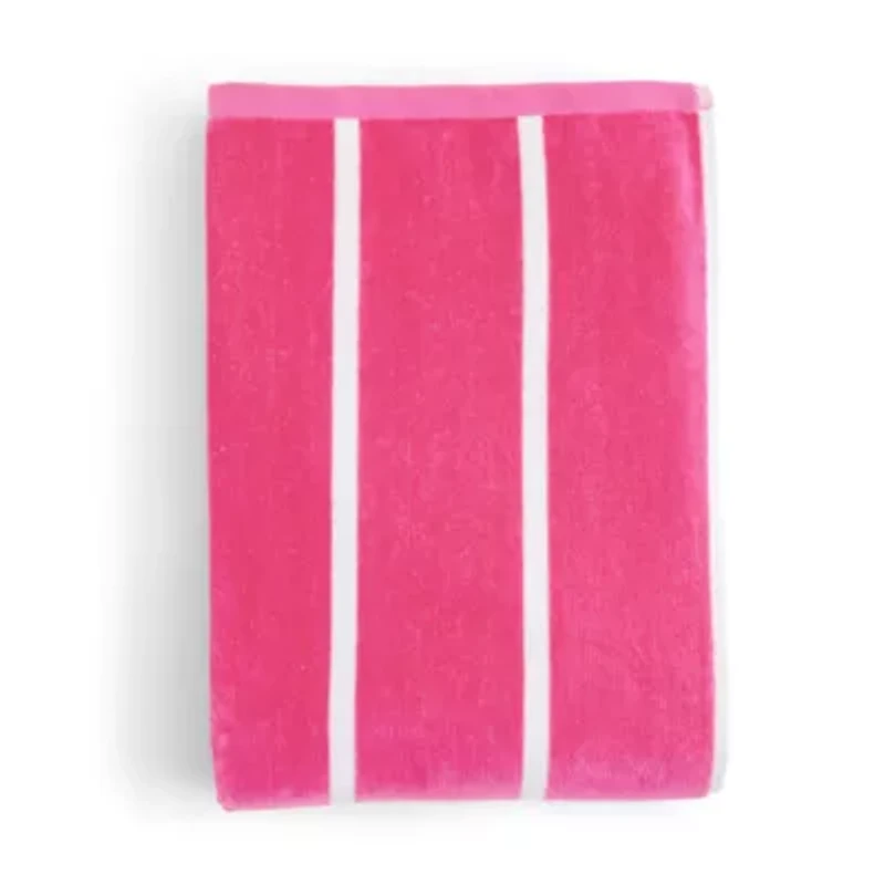 Outdoor Oasis Cabana Stripe Reversible Beach Towel