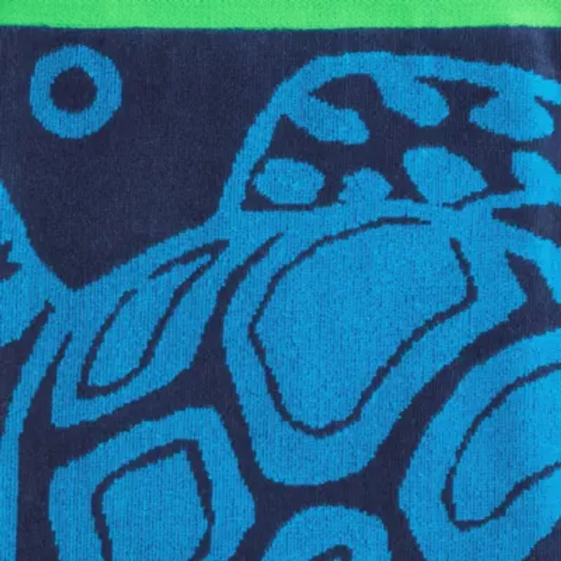 Outdoor Oasis Turtle Jacquard Beach Towel