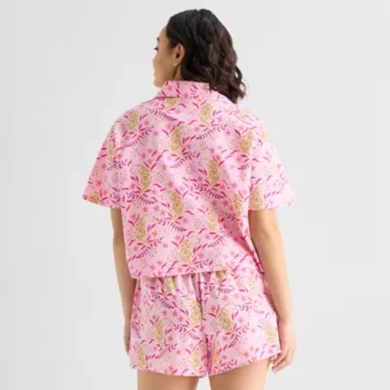 Hope & Wonder Women's History Month Tiger Printed Short Sleeve Regular Fit Pajama Top