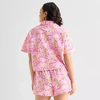 Hope & Wonder Women's History Month Tiger Printed Short Sleeve Regular Fit Pajama Top