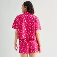 Hope & Wonder Women's History Month Lipstick Printed Short Sleeve Regular Fit Pajama Top