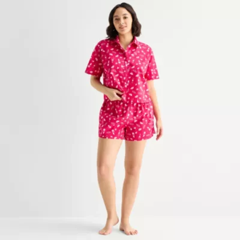 Hope & Wonder Women's History Month Lipstick Printed Short Sleeve Regular Fit Pajama Top