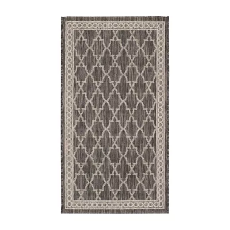 Safavieh Courtyard Collection Keeley Geometric Indoor/Outdoor Area Rug
