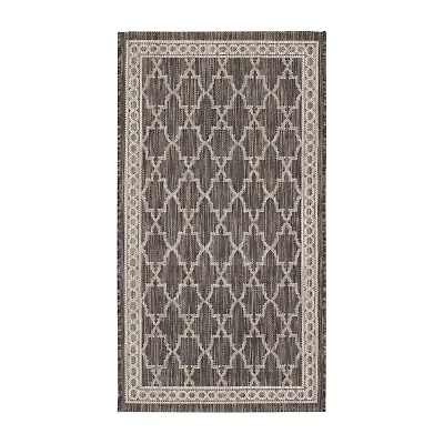 Safavieh Courtyard Collection Keeley Geometric Indoor/Outdoor Area Rug