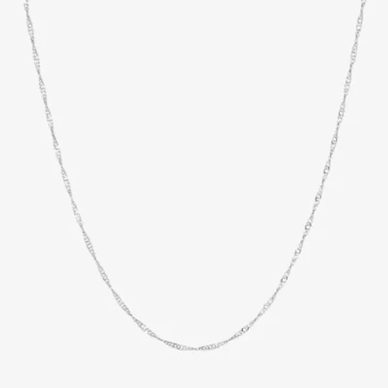 Silver Reflections Pure Over Brass 18-24" Chain Necklace