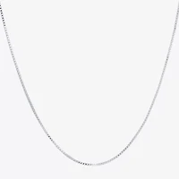 Silver Reflections Pure Over Brass Box Chain Necklace