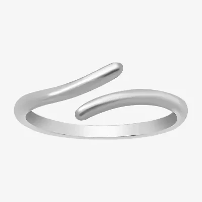 Itsy Bitsy Womens 2MM Sterling Silver Bypass  Delicate Band