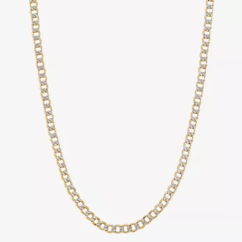 Unisex Adult 14K Gold 16 Inch Curb Chain Necklace