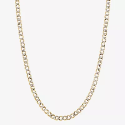 Unisex Adult 14K Gold 16 Inch Curb Chain Necklace