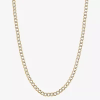 Unisex Adult 14K Gold 16 Inch Curb Chain Necklace