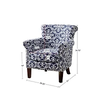 Madison Park Miri Navy Accent Chair