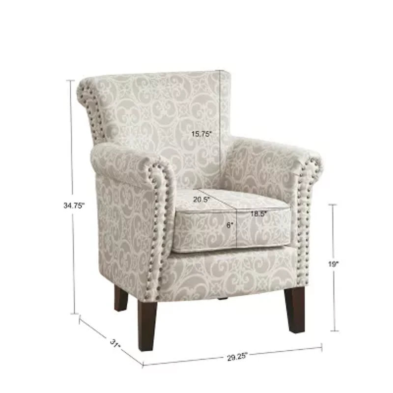 Madison Park Miri Natural Club Chair