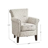 Madison Park Miri Natural Club Chair