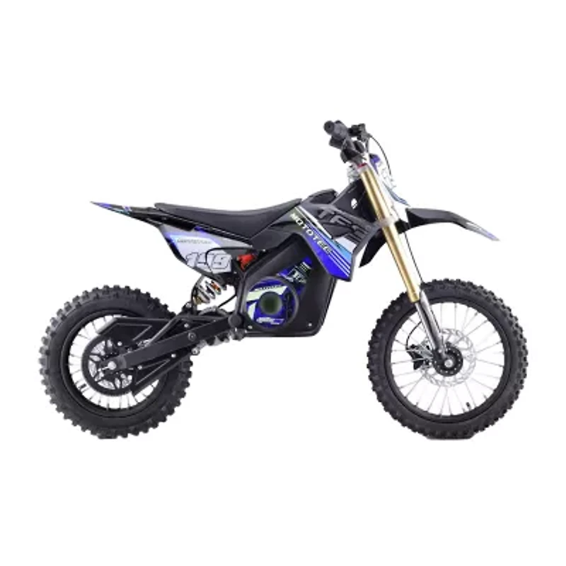 Mototec 48v Pro Electric Dirt Bike 1500w Lithium Blue Ride-On Car
