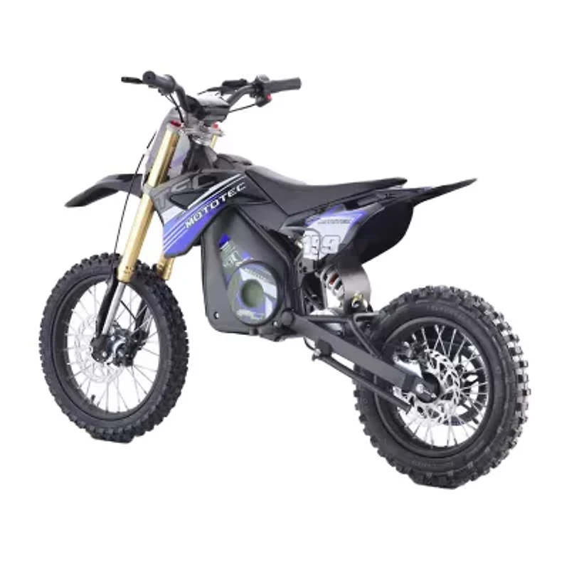 Mototec 48v Pro Electric Dirt Bike 1500w Lithium Blue Ride-On Car