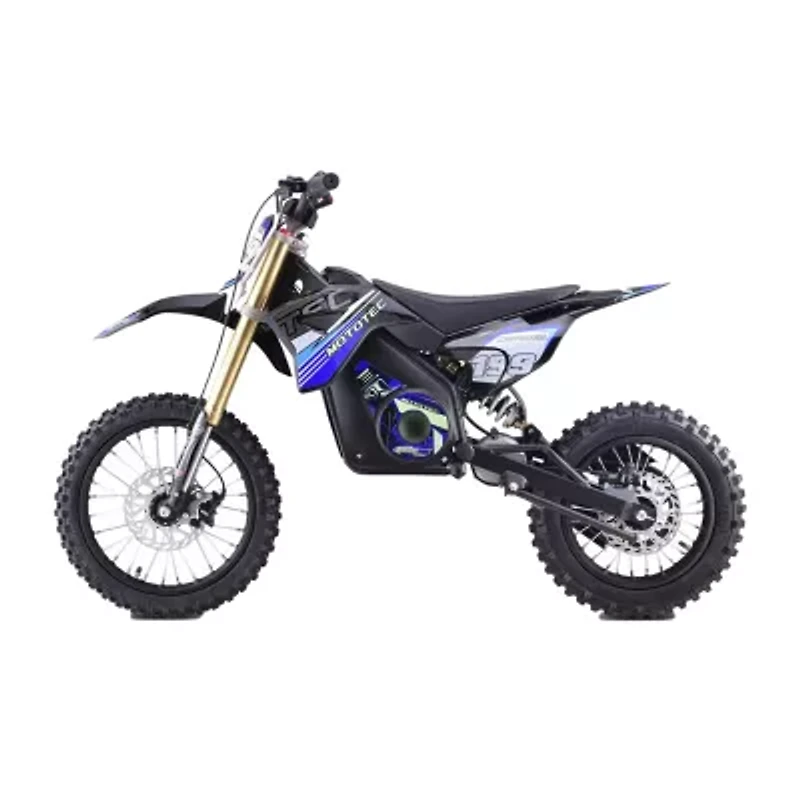 Mototec 48v Pro Electric Dirt Bike 1500w Lithium Blue Ride-On Car