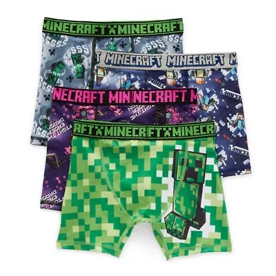 Little & Big Kid Boys Minecraft 4 Pack Boxer Briefs Babp2439