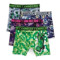 Little & Big Kid Boys Minecraft 4 Pack Boxer Briefs Babp2439