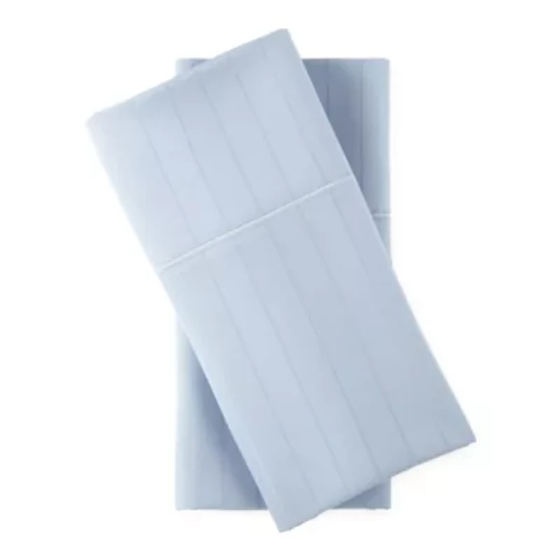 Liz Claiborne 600TC Cotton Sateen Dobby Stripe Wrinkle Free Sheet Set