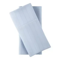 Liz Claiborne 600TC Cotton Sateen Dobby Stripe Wrinkle Free Sheet Set