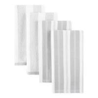 Cooks Striped Dual Purpose 4-Pc. Kitchen Towel Set