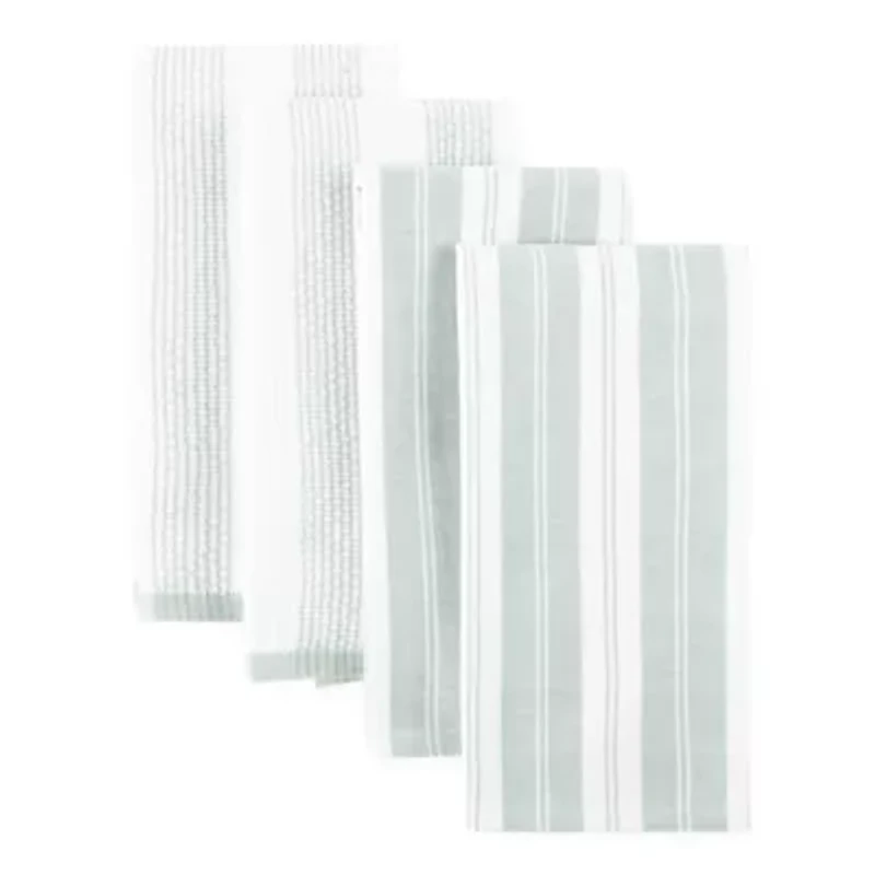 Cooks Striped Dual Purpose 4-Pc. Kitchen Towel Set