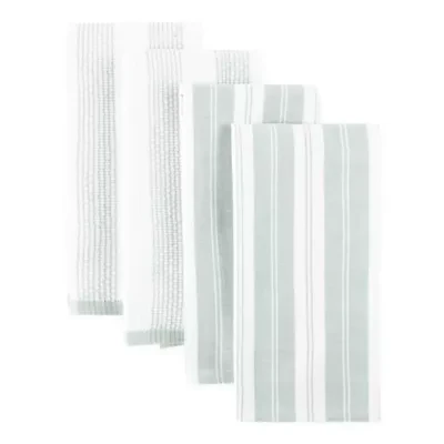 Cooks Striped Dual Purpose 4-Pc. Kitchen Towel Set