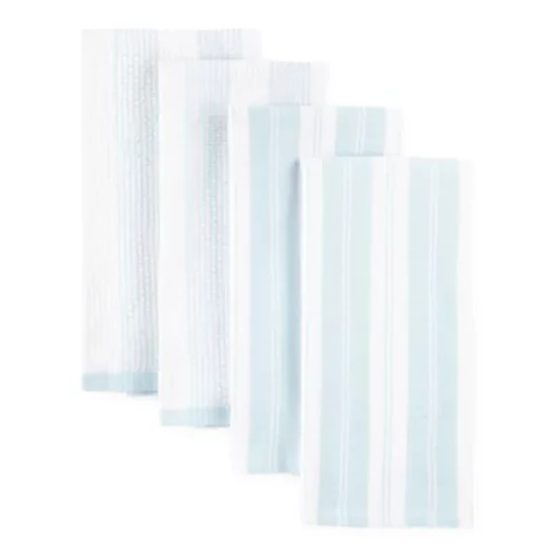 Cooks Striped Dual Purpose 4-Pc. Kitchen Towel Set
