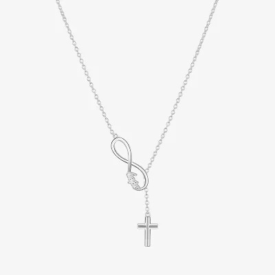 Gratitude & Grace Womens Pure Silver Over Brass 16 Inch Y Necklace