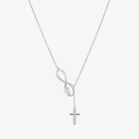 Gratitude & Grace Womens Pure Silver Over Brass 16 Inch Y Necklace