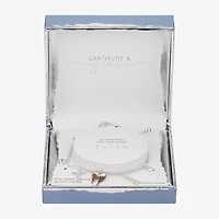 Gratitude & Grace Faith Womens Crystal Cross Bolo Bracelet