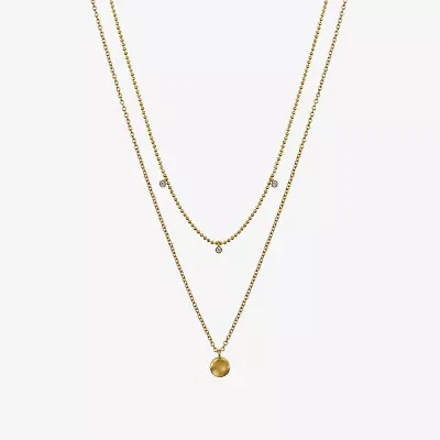 Gratitude & Grace Womens Cubic Zirconia 2-pc. Necklace Set
