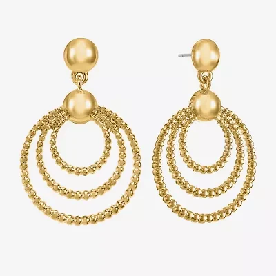 Liz Claiborne Orbital Womens Hypoallergenic Drop Earrings