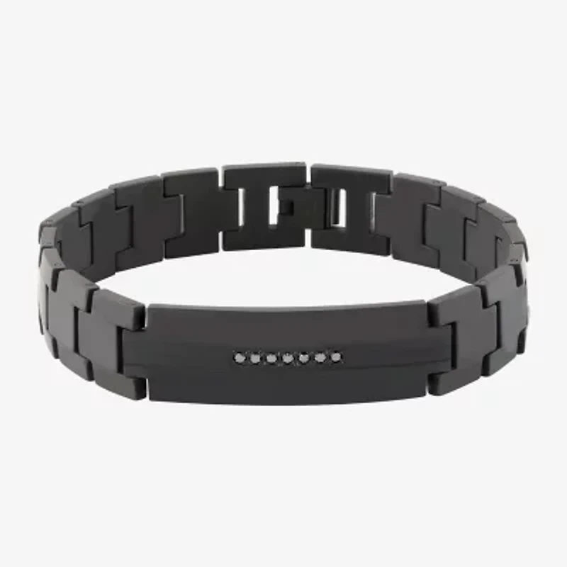 Mens Stainless Steel 8 1/2 Inch Link Id Bracelet