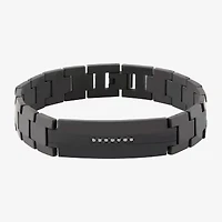 Mens Stainless Steel 8 1/2 Inch Link Id Bracelet