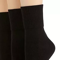 Mixit Mary Jane Womens 3 Pair Turncuff Socks