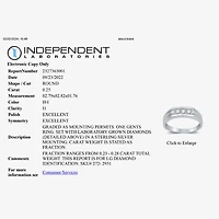 I Said Yes (H-I / I1) Mens 1/4 CT. T.W. Lab Grown White Diamond Sterling Silver Wedding Band