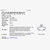 1 CT. Lab-Grown (G-H / SI1-SI2) Diamond Princess-cut Solitaire Engagement Ring 10K Gold