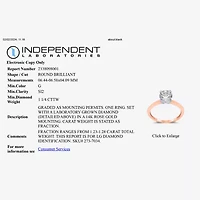 1 1/4 CT. Lab-Grown (G / SI2) Diamond Round Solitaire Engagement Ring 14k Gold