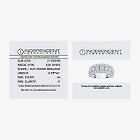 (H-I / I1) Womens 2 CT. T.W. Lab Grown White Diamond 10K Gold Anniversary Band