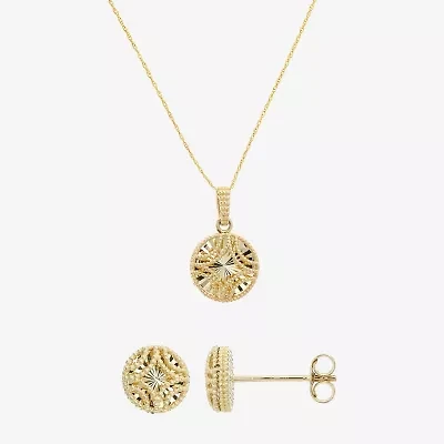 Womens 14K Gold Round 2-pc. Jewelry Set