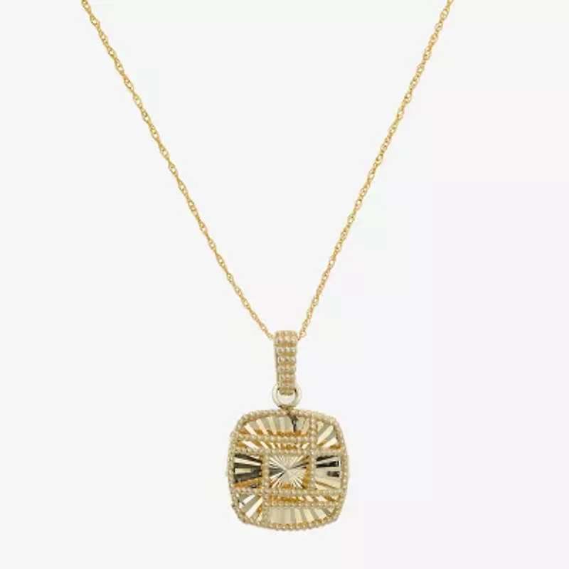 Womens 14K Gold Square 2-pc. Jewelry Set