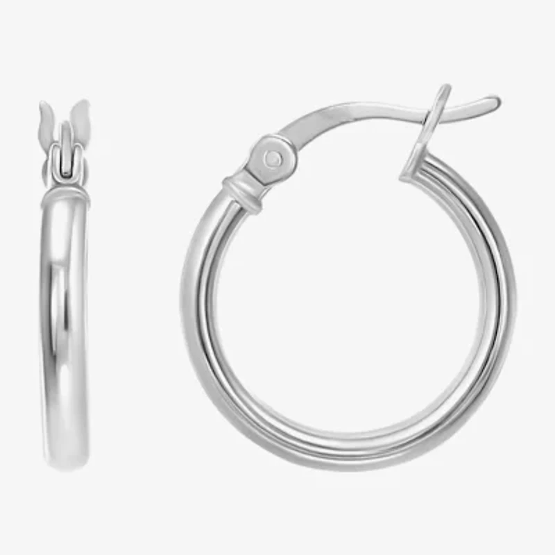 Womens Sterling Silver Round Pair Earring Set