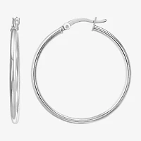 Womens Sterling Silver Round Pair Earring Set