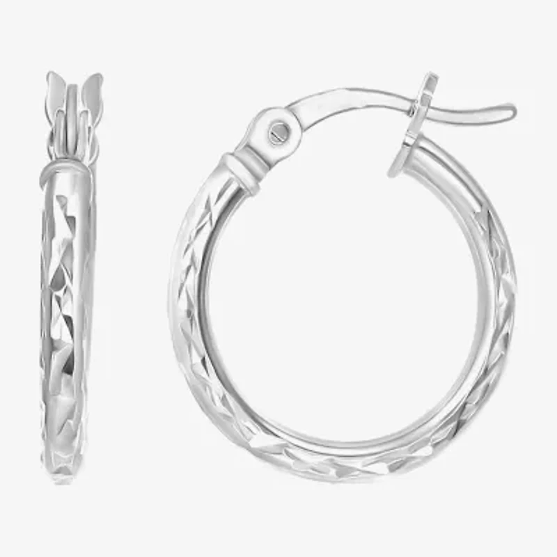 Womens Sterling Silver Round Pair Earring Set