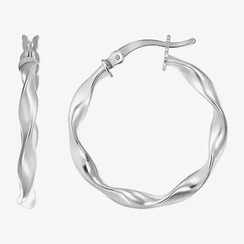 Womens Sterling Silver Round Pair Earring Set