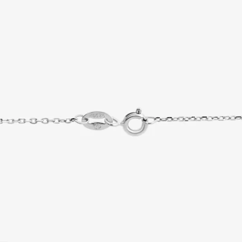 Diamonart Womens White Cubic Zirconia Sterling Silver Butterfly 18 Inch Pendant Necklace